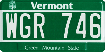 VT license plate WGR746