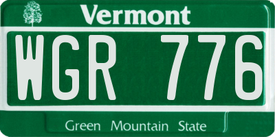 VT license plate WGR776