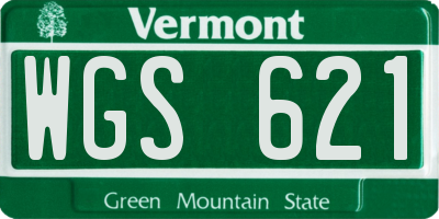 VT license plate WGS621