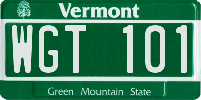 VT license plate WGT101