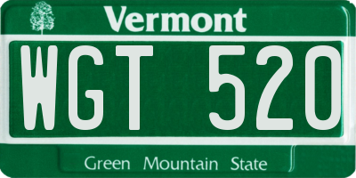 VT license plate WGT520