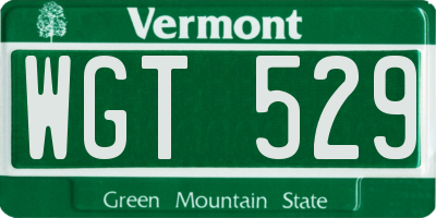 VT license plate WGT529