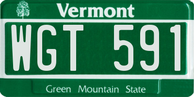 VT license plate WGT591