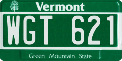 VT license plate WGT621