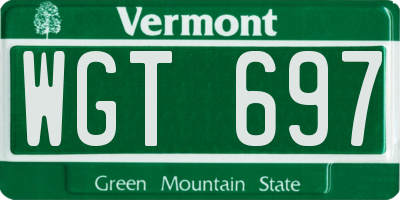 VT license plate WGT697