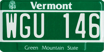 VT license plate WGU146