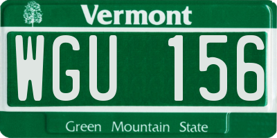 VT license plate WGU156