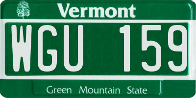 VT license plate WGU159