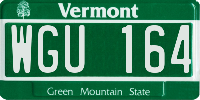 VT license plate WGU164