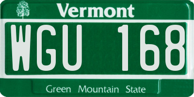 VT license plate WGU168