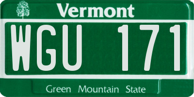 VT license plate WGU171