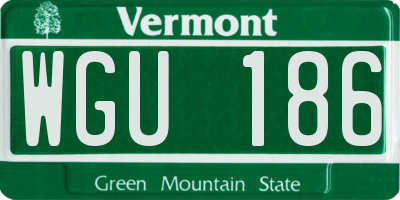 VT license plate WGU186