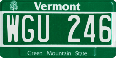 VT license plate WGU246
