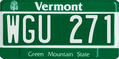 VT license plate WGU271