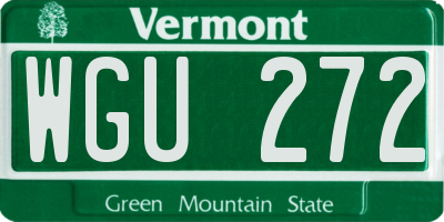 VT license plate WGU272