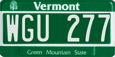 VT license plate WGU277