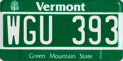 VT license plate WGU393