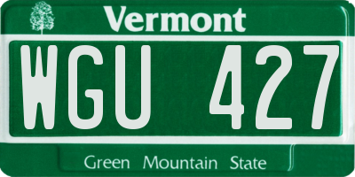 VT license plate WGU427