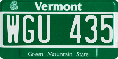 VT license plate WGU435