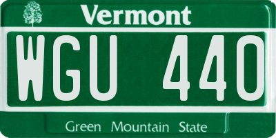VT license plate WGU440