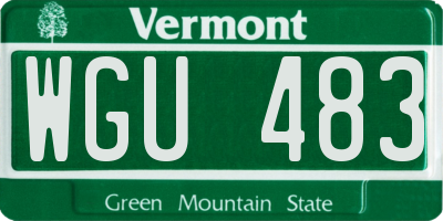 VT license plate WGU483