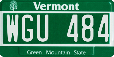 VT license plate WGU484