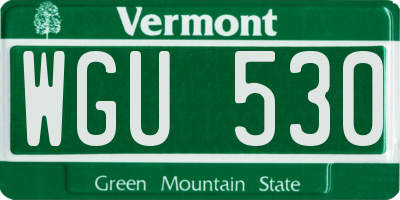 VT license plate WGU530