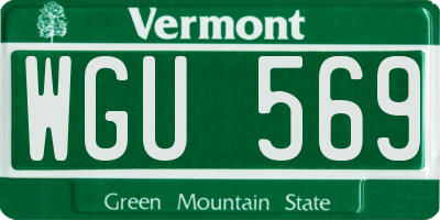 VT license plate WGU569