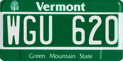 VT license plate WGU620