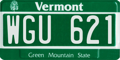 VT license plate WGU621