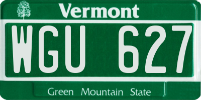 VT license plate WGU627