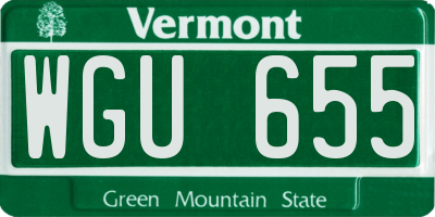 VT license plate WGU655
