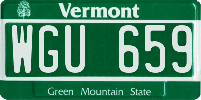 VT license plate WGU659