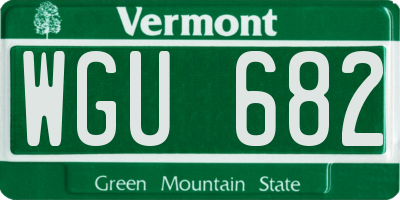 VT license plate WGU682