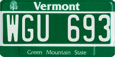 VT license plate WGU693