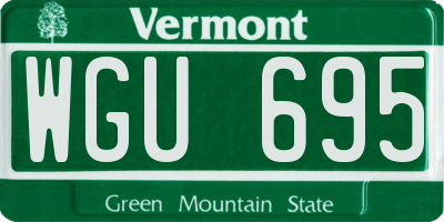 VT license plate WGU695