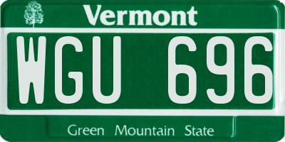 VT license plate WGU696