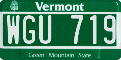 VT license plate WGU719