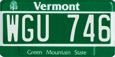 VT license plate WGU746