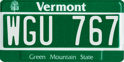VT license plate WGU767