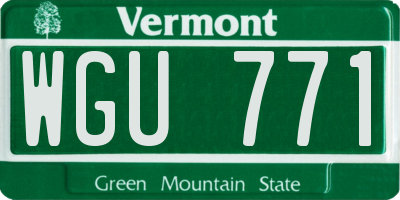 VT license plate WGU771