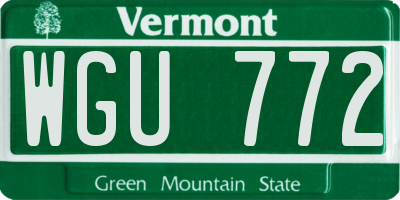 VT license plate WGU772