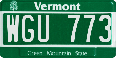 VT license plate WGU773