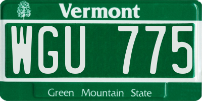 VT license plate WGU775
