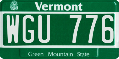VT license plate WGU776