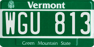 VT license plate WGU813