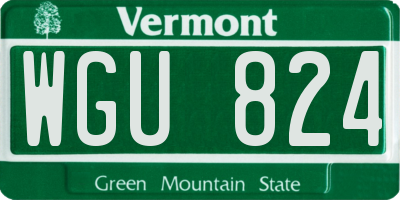VT license plate WGU824