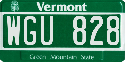 VT license plate WGU828