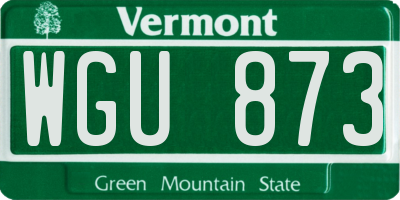 VT license plate WGU873