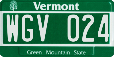 VT license plate WGV024
